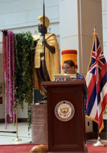 Photo: Colette Machado at Lei Draping Ceremony