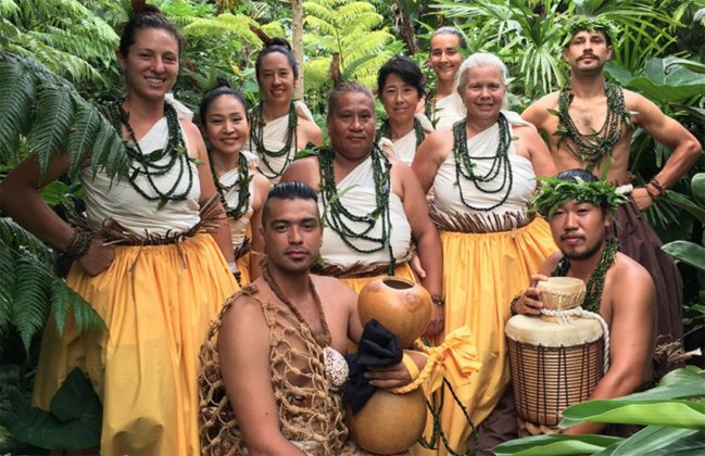 Photo: Lanakila Mangauil at the Hawaiian Cultural Center of H&#257;m&#257;kua