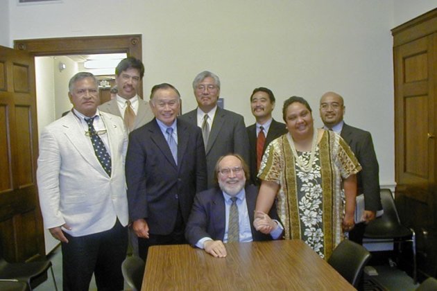 Photo: Colette Machado with members of the Kahoʻolawe Island Reserve Commission