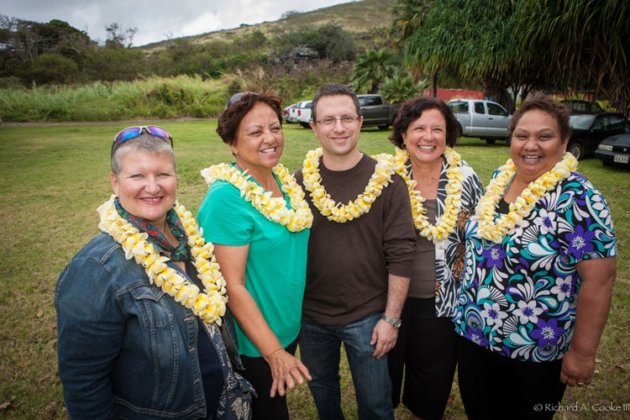 Photo: Colette Machado at the blessing for the Molokaʻi Land Trust stewardship of Kawaikapu lands
