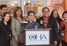 OHA Ushers in a New Era of Accountability Photo: OHA Trustees speak at a press conference on November 10