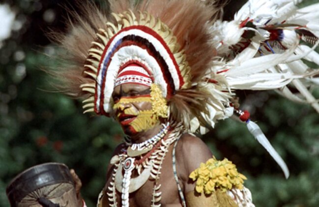 Photo: A Mekeo dancer from Papua New Guinea