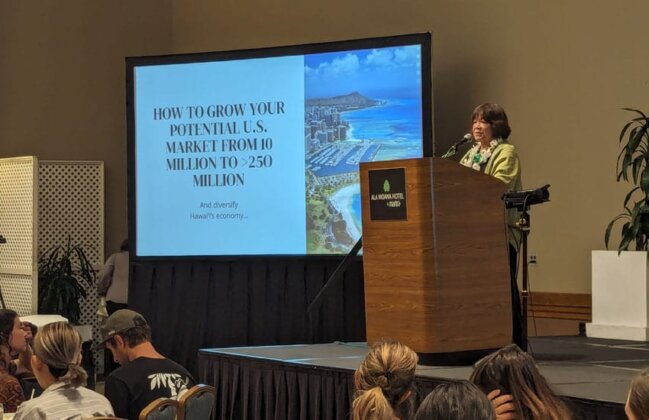 Photo: Speaker at the Made in Hawaii Conference