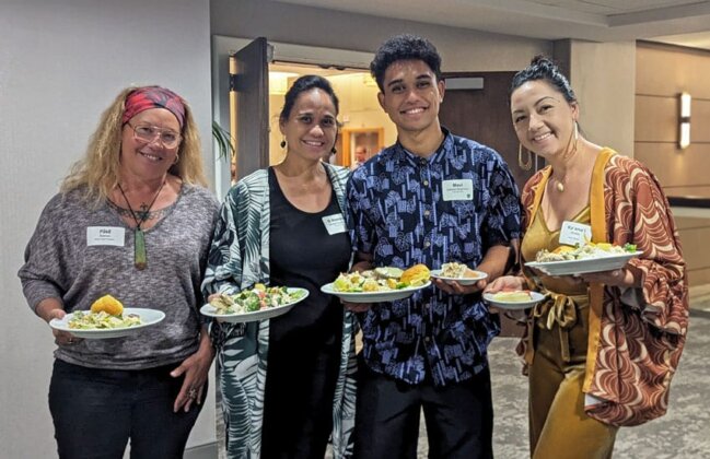 Photo: Conference participants grab lunch