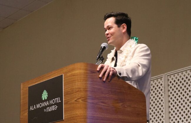 Photo: Speaker at the Made in Hawaii Conference