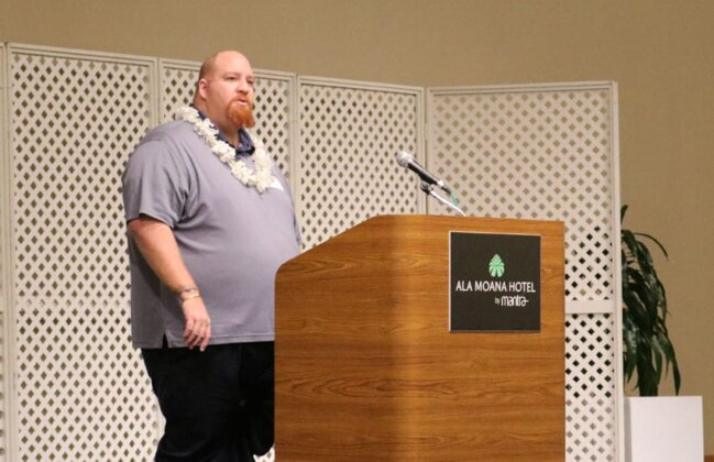 Photo: Speaker at the Made in Hawaii Conference