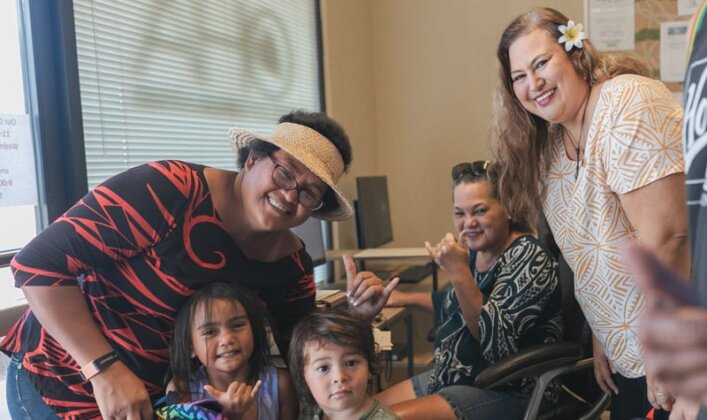 Photo: Director Alice Silbanuz provides kōkua to wildfire survivors at the Maui Office