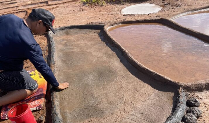 Photo: Constructing salt ponds at Hanapēpē