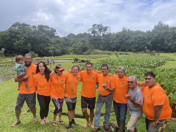 Photo: Trustee Kahele with volunteers