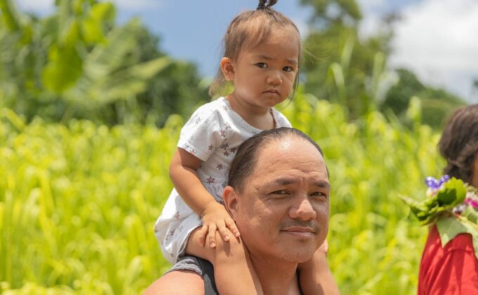 Photo: Kane with his daughter