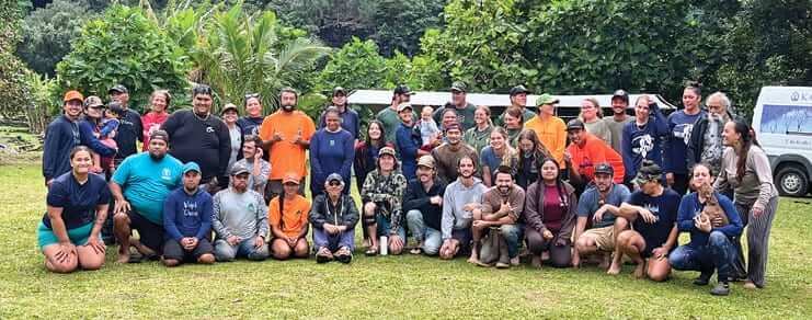 Photo: Staff from Hui Makaʻāinana o Makana, Hanalei Initiative, Limahuli Garden and Preserve, and Waipā Foundation