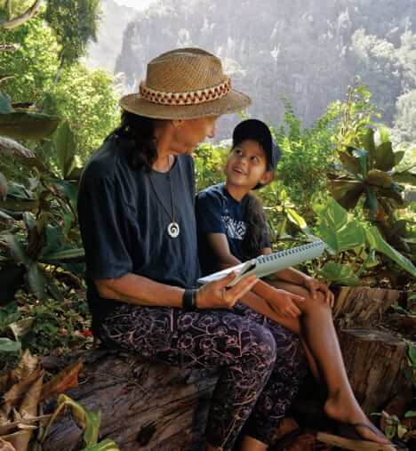 Photo: Hui Makaʻāinana o Makana Executive Director Pua Chin and her granddaughter