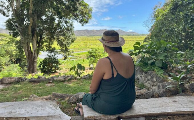 Photo: Dr. Kiana Frank looks out over Kawainui Marsh