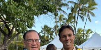 Restoring ʻĀina, Restoring Ourselves Photo: Trustee Keliʻi Akina and ʻOlu Campbell