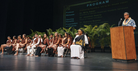 Photo: Dr. Jon Osorio speaks at the 2025 commencement ceremony