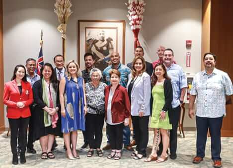 Photo: Representatives from the Hawaiʻi Medical Service Association and Hawaiʻi Pacific Health