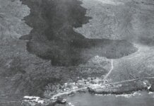 Hoʻōpūloa: Village Beneath the Flow Photo: Aerial photo of Mauna Loa eruption