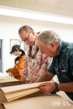 Photo: OHA staff at Historical Archives in Hilo