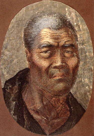 Watercolor painting of King Kamehameha