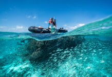 Below the Surface: A Burden Washed Ashore Photo: Papahānaumokuākea Marine Debris Project (PMDP) technicians remove a large, derelict fishing net