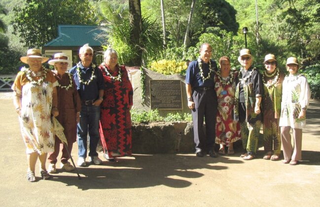Photo: OHA Trustees and board members attend the opening of Waimea valley