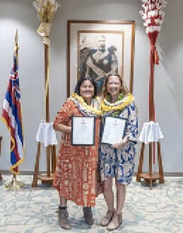 Photo: Strategy Consultant Makiʻilei Ishihara and Research & Evaluation Director Carla Hostetter