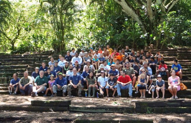 Photo: Volunteers pose for a group photo